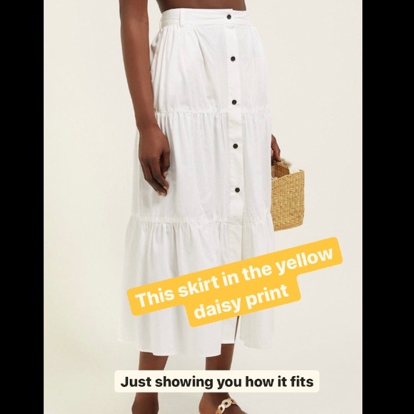 Solid & Striped size L daisy 3 tier ruffled skirt set with matching top - Picture 5 of 15